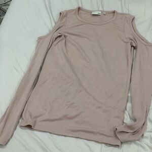 Wilfred Blush Pink Cold Shoulder Long Sleeve Top
